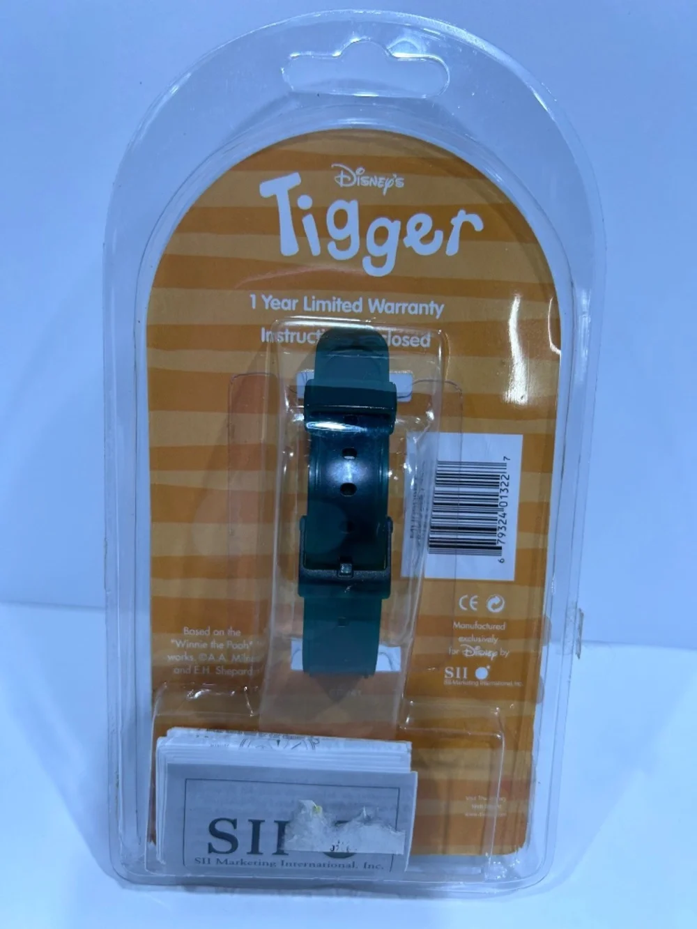 NEW Vintage Disney Seiko SII Collectible Green wristband TIGGER fac watch ANALOG